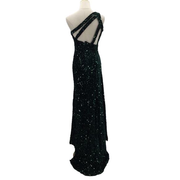 Glamorous One-Shoulder Sequin Maxi Dress - Picture 2 of 9